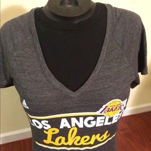 Adidas NBA Lakers V-Neck Blouse, XLarge NWT